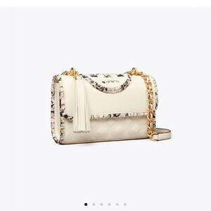 Tory Burch White Leather Crossbody Bag